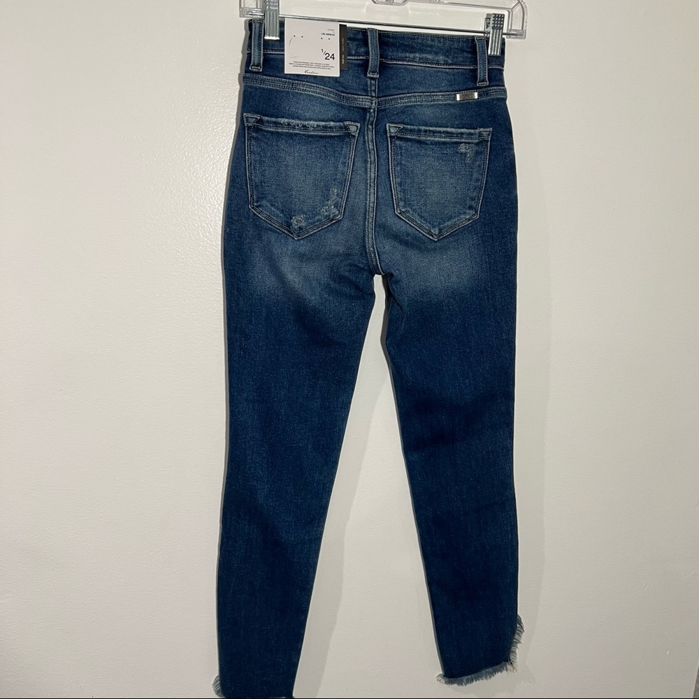 KanCan Geneva High Rise Ankle Skinny w/ Slit Raw Hem Size 1/24 - Picture 10 of 13